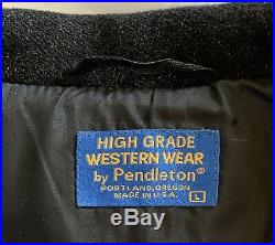 PENDLETON High Grade Western Wear, Navajo Wool Blanket Zip Jacket Coat LARGE