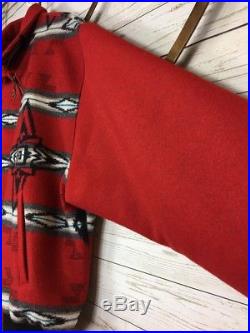 PENDLETON Indian Navajo Blanket Wool Cotton Coat Bomber Jacket XXL Western Aztec