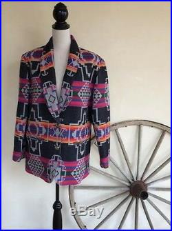 PENDLETON South West Native Indian Blanket Country Barn Coat Jacket Wool L USA