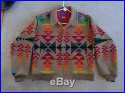 PENDLETON VTG Wool INDIAN BLANKET WESTERN Coat Jacket Navajo southwestern M