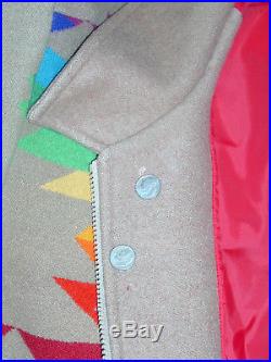 PENDLETON VTG Wool INDIAN BLANKET WESTERN Coat Jacket Navajo southwestern M