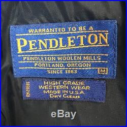 PENDLETON Vintage HIGH GRADE Western Wear WOOL Indian Blanket JACKET COAT M