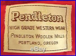 PENDLETON Vintage High GRADE WESTERN Wear WOOL BLANKET JACKET Coat NAVAJO RARE