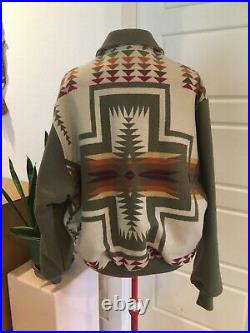 PENDLETON Vtg Western native American Chief Joseph aztec Jacket Coat Sz XL Zip