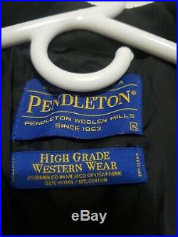 PENDLETON Western Wear Wool Blanket Jacket XL Coat Snap Excellent Cond! UNIQUE