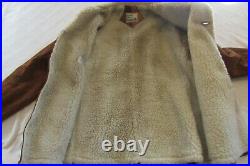 PIONEER WEAR Marlboro Man Brown Suede Leather Sherpa Coat Jacket Mens 44L XL