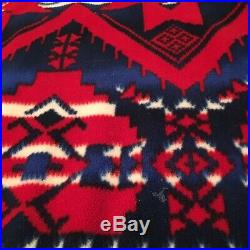 POLO RALPH LAUREN vintage Native Aztec South Western Fleece Zip Rrl Jacket LARGE