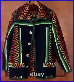 Pendleton Beaver State Western Wear Aztec Wool Blanket Coat Jacket Mens L