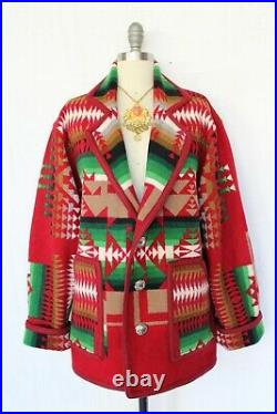 Pendleton Double D Ranch chief Joseph wool blanket jacket Aztec tribal coat