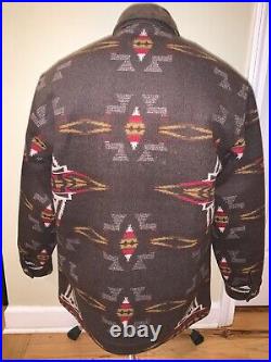 Pendleton High Grade Western Mens Wool Aztec Indian Blanket Jacket Coat Medium