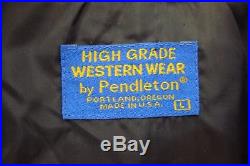 Pendleton High Grade Western Wear Indian Aztec Blanket Coat Jacket Size L