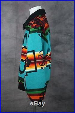 Pendleton High Grade Western Wear Indian Wool Blanket Coat Jacket Men's Large
