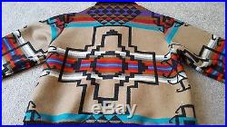 Pendleton High Grade Western Wear Indian Wool Blanket Coat Jacket Men's Large XL