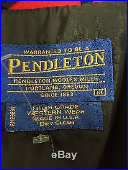 Pendleton High Grade Western Wear Indian Wool Blanket Coat Jacket Men's XL