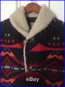 Pendleton High Grade Western Wear Jacket Coat Shearling Size 40 M Aztec Blanket