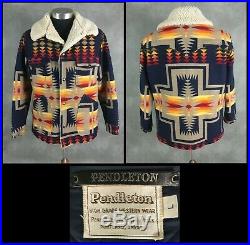 Pendleton High Grade Western Wear Jacket Harding SNAP BUTTON Shearling L