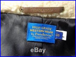 Pendleton High Grade Western Wear Jacket Southwest Navajo Wool Blanket SZ 46 XL