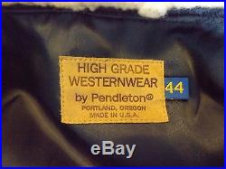 Pendleton High Grade Western Wear Men's Tribal Blanket Coat Jacket 44 VTG USA