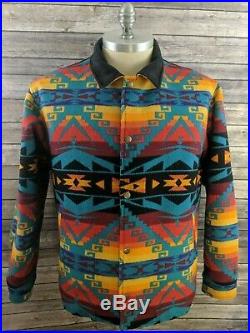 Pendleton High Grade Western Wear Mens Coat Jacket Indian Aztec Blanket Size 2XL
