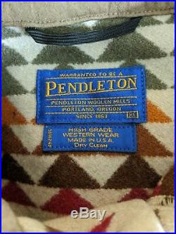 Pendleton High Grade Western Wear Mens Jacket Aztec Indian Blanket Size XL