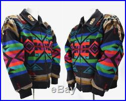 Pendleton High Grade Western Wear Mens Jacket Aztec Native Indian Patches Medium