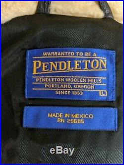 Pendleton High Grade Western Wear Mens Jacket Coat Sherpa Aztec Blanket Large