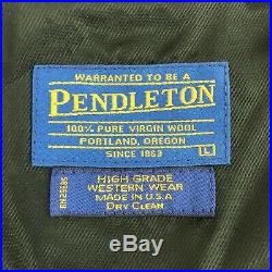 Pendleton High Grade Western Wear Mens L Wool Vest Native American Indian Design