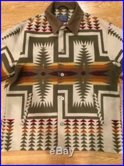 Pendleton High Grade Western Wear Mens Wool Aztec Indian Blanket Jacket Coat XL