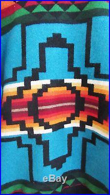 Pendleton High Grade Western Wear Native Indian Blanket Jacket Coat Sz. Lg