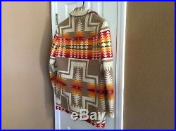Pendleton High Grade Western Wear Vivid Vintage Wool Blanket Coat Jacket NICE