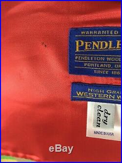 Pendleton High Grade Western Wear Wool Blanket Coat Made in USA Men's 46