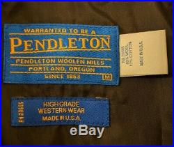Pendleton High Grade Western Wear Wool Blend Red Zip Bomber Jacket Coat Aztec