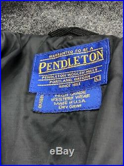 Pendleton High Grade Western Wear Wool Indian Blanket Jacket Coat Mens Large L