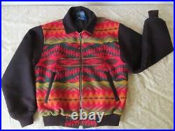 Pendleton High Grade Western Wear Wool Zip Jacket Coat Red Aztec Dr Whirlwind M