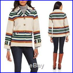 Pendleton La Grande coat wool Aztec southwest Mexican stripe blanket jacket M