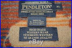 Pendleton Men Vest Wool Cotton Western Buffalo Prairie Rush Hour Button-Down XL