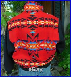 Pendleton Men's L High Grade Western Wear Chief Indian Aztec Jacket Red