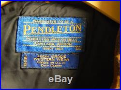 Pendleton Mens L Coat Jacket High Grade Western Wear Indian Wool Blanket Coat