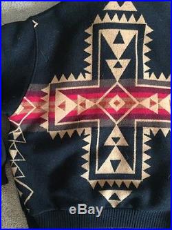 Pendleton Mens L Coat Jacket High Grade Western Wear Indian Wool Blanket Coat