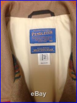 Pendleton Mens XL Coat Jacket High Grade Western Wear Indian Wool Blanket Bomber
