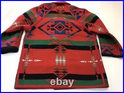 Pendleton Reversible Wool Aztec Southwestern Indian Blanket Jacket Womens