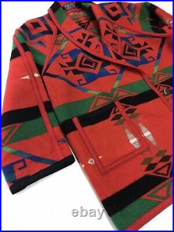 Pendleton Reversible Wool Aztec Southwestern Indian Blanket Jacket Womens