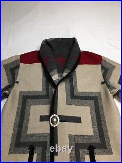 Pendleton Reversible Wool Aztec Southwestern Indian Blanket Jacket Womens Large