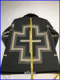 Pendleton Reversible Wool Aztec Southwestern Indian Blanket Jacket Womens Large