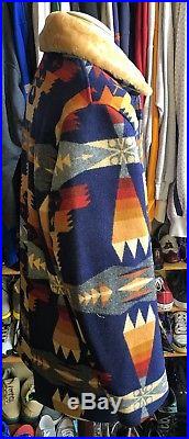 Pendleton Shearling Coat Tribal NWT New Wool Tucson Western XL Jacket Blanket