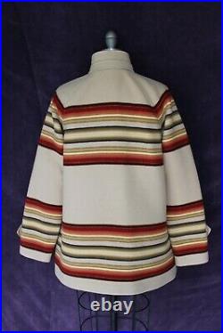Pendleton Toboggan jacket Coat Wool Aztec Navajo Glacier Park Stripe Blanket