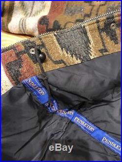 Pendleton USA High Grade Western Wear Aztec Blanket Coat w THINSULATE Mens Small