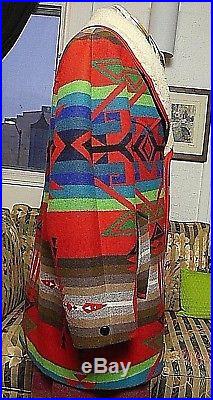 Pendleton USA High Grade Western Wear Indian Blanket/Shearling Coat 46 MINT