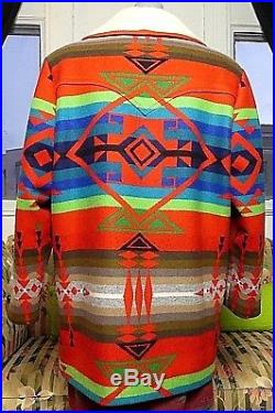 Pendleton USA High Grade Western Wear Indian Blanket/Shearling Coat 46 MINT