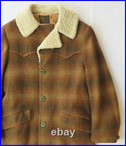 Pendleton Vintage Jacket 1960's Woolen Mills Car Coat Southwest Western Clothes